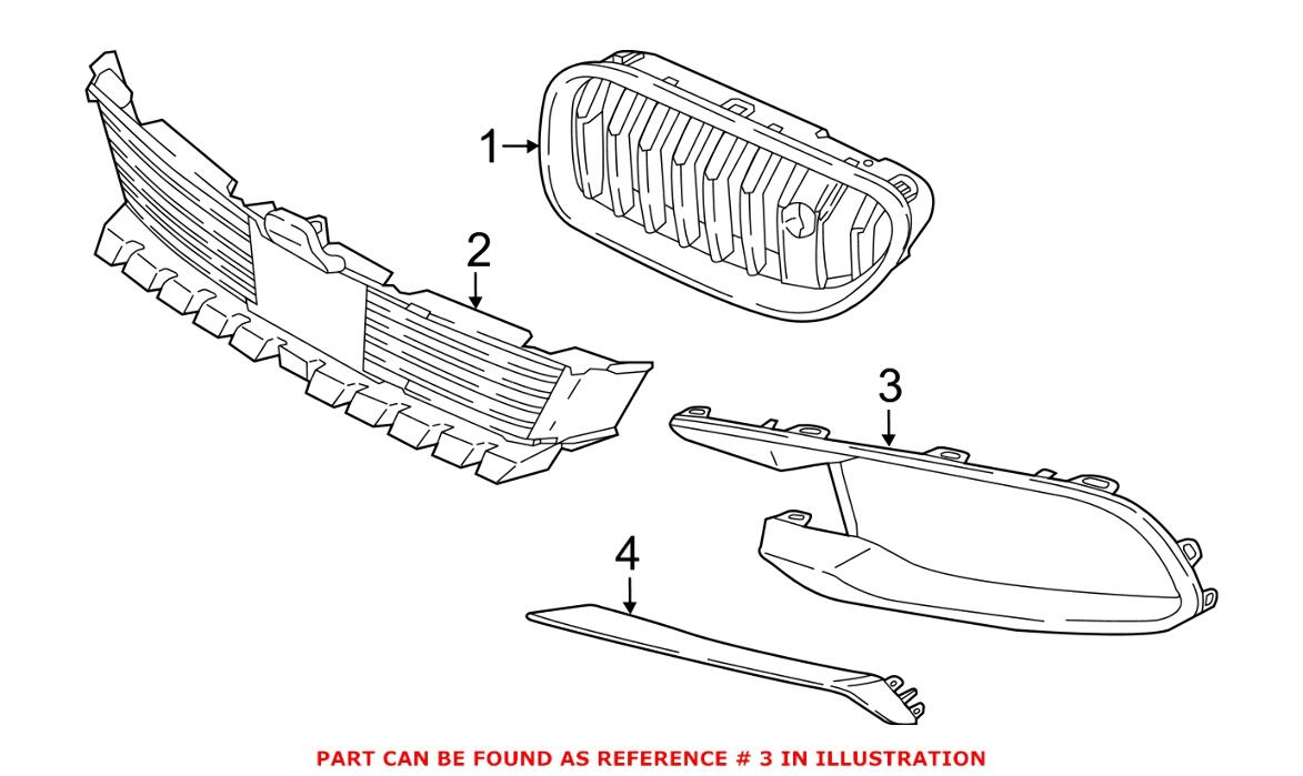 BMW Fog Light Trim 51117398001